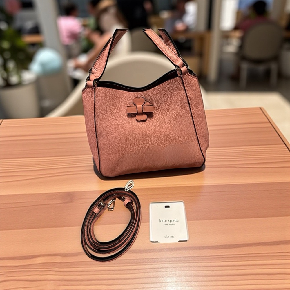 Kate Spade Blush Shoulder Bag/tote with Bow Accent - Picture 9 of 15